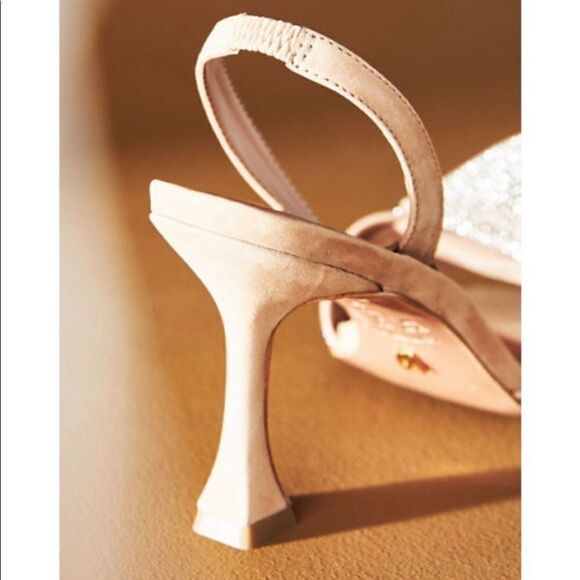 BHLDN Vicenza Rhinestone Slip-Back Evening Bridal Wedding Heels EU 40 US 9 - Picture 8 of 10